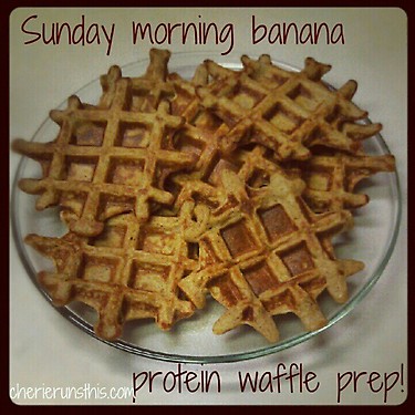 banana protein waffles